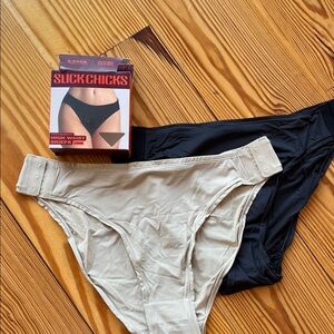 Adaptive Side Fastening High Waist Panties - Black & Cream (2pack)